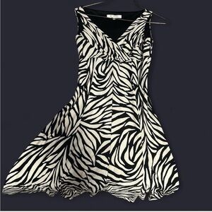Evan Picone Black and White Strapless Dress